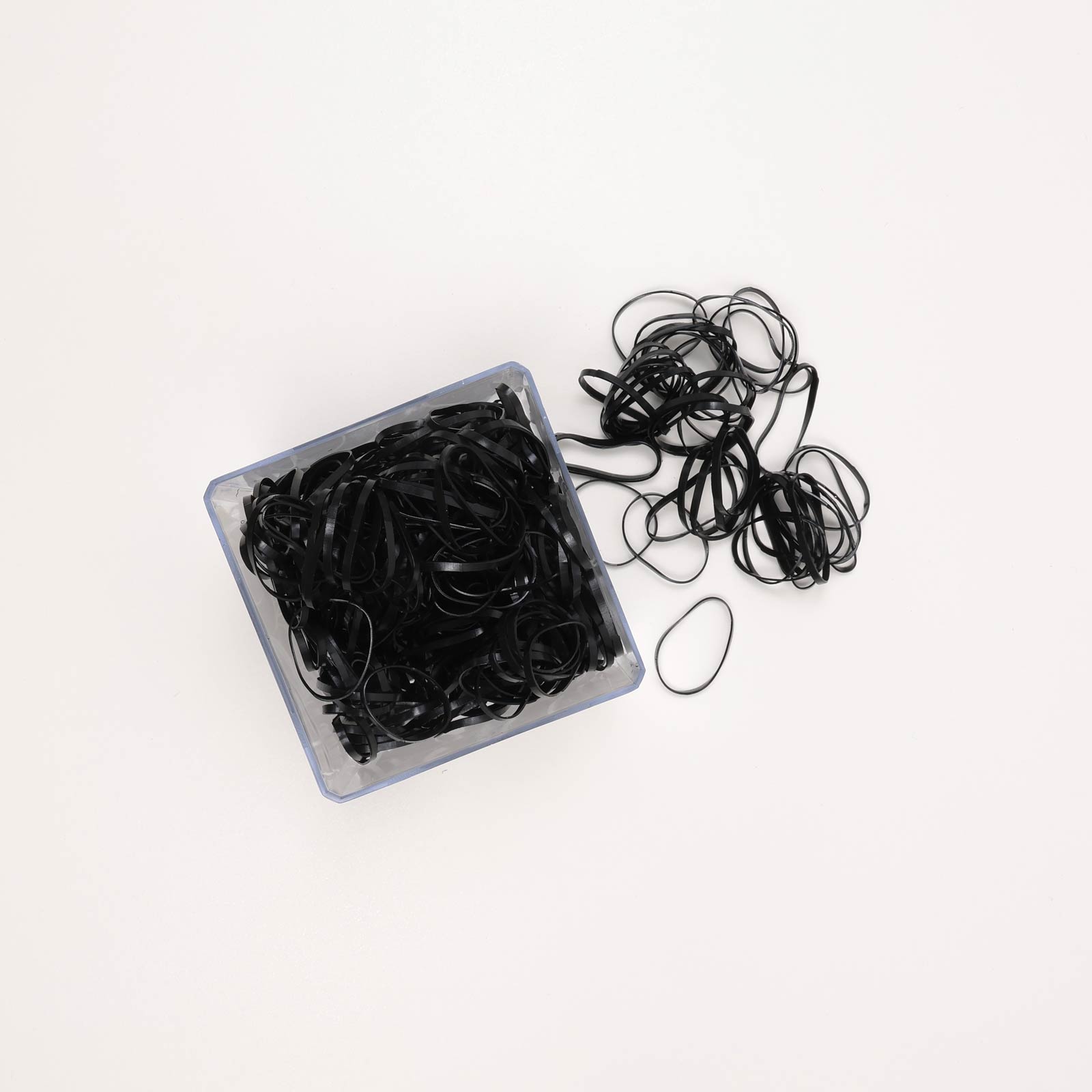 SA5.5HRT7 Black Thin Elastic Hair Ties Set - Image 1